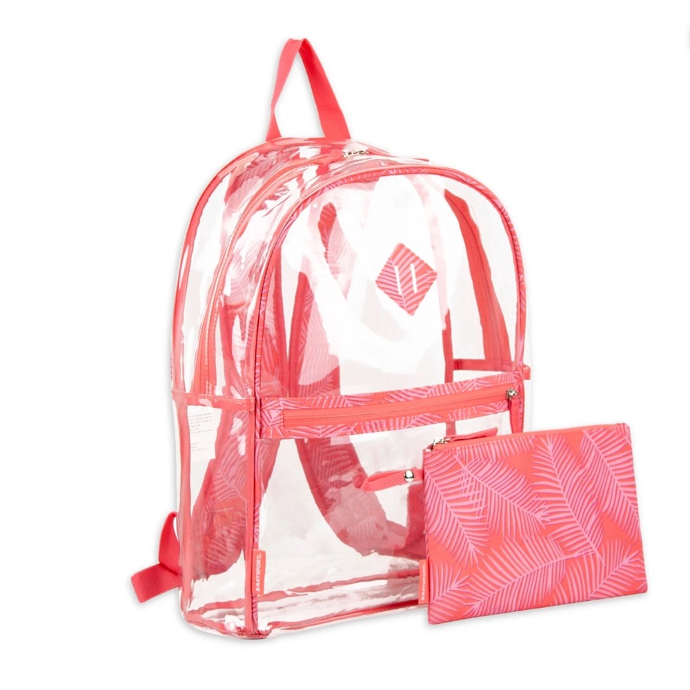 Eastsport Clear Backpack With Zipper Pouch Set - Multiple Colors, Pack of 4, New - Picture 4 of 16